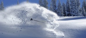Steamboat Springs' Dan Gilchrist pulls a disappearing act in deep powder on Mount Werner on Thursday, Nov. 18. The ski area is set to open its most first-day terrain since the 1996-97 season.