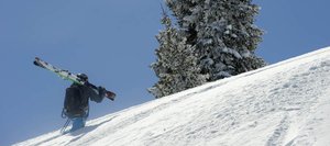 Steamboat Springs skier Kerry Lofy hikes up a slope April 28 on Buffalo Pass. The snowpack on the pass is the equivalent of 6 feet of water.