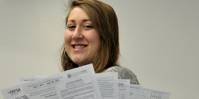 Morgan Knob, 17, a Moffat County High School senior, holds a form for the Free Application for Federal Student Aid, which all prospective college students must complete to apply for federal financial aid. Colorado Northwestern Community College’s Craig campus, 2801 W. Ninth St., will host a free seminar to help students fill out the FAFSA from 1:30 to 3:30 p.m. today.