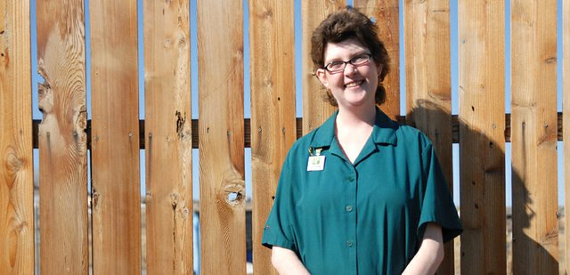 Julianne Malley, 27, of Craig, stands outside the Holiday Inn of Craig, where she works as a housekeeper. Malley was named the Special Olympics Colorado’s Female Athlete of the Month for March because of her years competing and her qualities as a leader. Malley said she never expected to receive a reward and fells very “lucky.”