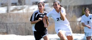 Steamboat Springs’ Kate Verploeg flies toward the ball Saturday during a 6-0 victory against Eagle Valley. The Sailors smashed home five goals in the first half to set up the big win.