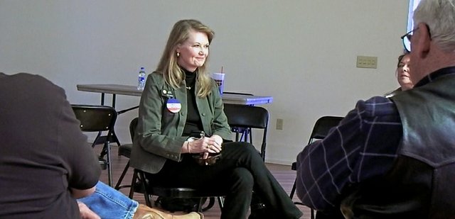 Colorado District 8 Sen. Jean White, R-Hayden, visited Craig on Friday and Saturday. On Saturday, she attended a town hall meeting sponsored by the Bears Ears Tea Party Patriots at The Center of Craig, 601 Yampa Ave. White is running for reelection against current Colorado House District 57 Rep. Randy Baumgardner, R-Hot Sulphur Springs.