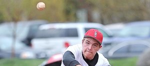 Steamboat Springs third baseman Ryan Jeep throws the ball toward first base during a game against Moffat County on Tuesday night at Emerald Park.