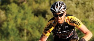Nate Bird and his favorite pair of spandex attack the course during a Town Challenge Mountain Bike Race Series event last summer.