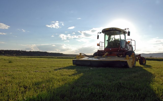 A swather sits idle at Carpenter Ranch in Hayden. The ranch now is a nature preserve managed by the Nature Conservancy. The ranch will be one of three stops state officials make Tuesday as part of a tour of the Yampa Valley to assess impacts of drought conditions on agriculture, the environment, municipalities and tourism.
