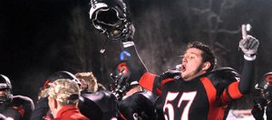 Steamboat Springs junior Cole Sittig celebrates the Sailors' 21-20 victory against Lutheran on Friday night. Steamboat scored a late touchdown, then faked the extra-point and converted on a two-point try to grab the victory.