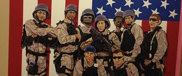 This painting on the wall at Thunder Rolls Bowling Center depicts a group of marines posing for a picture. It was painted by Nini Shroyer at the bowling alley for the upcoming Bowl for Veterans event slated for noon to 4 p.m. Sunday. The proceeds of the day will benefit Bowlers to Veterans Link, which provides military veterans with access to sports, recreation and the arts.