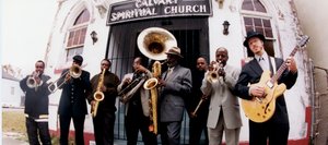 Dirty Dozen Brass Band's blend of funk, second line and jazz music is referred to by saxophonist Roger Lewis as "a musical gumbo." The group plays at 2 p.m. Saturday in Gondola Square.
