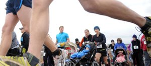 The record crowd of 260 that ran in Thursday's Turkey Trot included everything from babies to bikes, skateboards to strollers and more than a few runners.