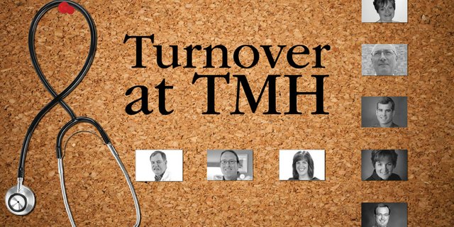 Part three of a three-part series exploring physician turnover at The Memorial Hospital in Craig focuses on the administration's procedure for looking into quality of care issues, the board's role when it comes to physician retention and community communication. From top right corner, Dr. Kristie Yarmer; below, TMH CEO George Rohrich; below, CMO Dr. Scott Ellis; below, TMH chief of organizational excellence Jennifer Riley; below, Dr. Jeffrey Womble; far left, Dr. Stan Pense; center Dr. Troy Phillips and right, Dr. Pamela Kinder.
