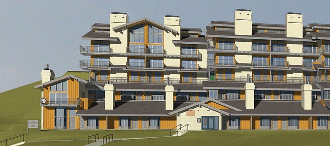 New metal walkway railings will be among the most visible improvements to be made this summer to the venerable Ski Time Square Condominiums, which were built in 1973.