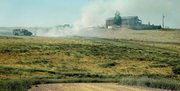 Monday afternoon's grass fire threatened two homes off Moffat County Road 209 northwest of Craig. Engine 7 and its crew raced the fire to the home of Clayton and Julia Sullivan, extinguishing the flames only yards from the house.