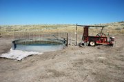 Planned improvements to the ranche's livestock watering system by the NRCS include an overflow to create a wet area that benefits sage grouse in the area. Chicks need bugs and soft plants to survive, and the wet areas provide the proper habitat for rearing young birds.