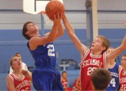 Eighth-grader Phillip Chadwick goes in for a lay-up during Craig Middle School’s Thursday basketball game against Steamboat Springs, the final home game of the season. The eighth-grade A-team beat the Sailors, 43-25. They also won, 41-16, in their Saturday game against Rangely.