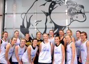 The Moffat County High School girls basketball team is, front row, from left, Maddy Jourgensen, Callie Papoulas, Melissa Camilletti, Britteny Ivers, Nike Cleverly, Sassy Murray and Kori Finneman. In the back row, from left, are Molly Nations, Kyleen Ellgen, Lisa Camilletti, Makayla Camilletti, Annie Sadvar, Lauren Roberts, Bailey Hellander and Adrie Camp.