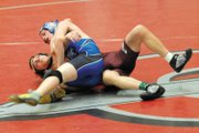 Garrett Stewart, a Moffat County High School sophomore, turns his opponent in the 135-pound weight class Saturday in the 4A western regional tournament. Stewart took fourth place in the tournament and will make his first trip to the 4A state meet later this week in Denver.