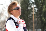 Steamboat Springs resident Lisa Watts sings the national anthem Friday at the 2011 Tax Day Freedom Rally hosted by the Bears Ears Tea Party Patriots at the Moffat County Courthouse.