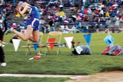 Lauren Roberts, a Moffat County High School senior, competes in long jump Friday during the 4A state meet at Jeffco Stadium in Lakewood. Roberts jumped 16 feet, 4 inches, to take eighth place and medal in the last event in her high school career