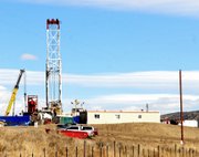 Pictured is Rig 94 at Shell Oil Company’s Durham location about a half-mile south of Harper Hill on Moffat County Road 37. Like at Harper Hill, a spokeswoman for Shell said the company is drilling two horizontal wells on the Durham pad.