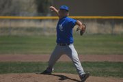 Moffat County High School junior Josh Pritchard closes out the first game of the MCHS varsity baseball team’s doubleheader against Glenwood Springs. The Bulldogs lost the first of the two games, 18-1, in five innings.