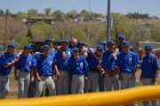 The Moffat County High School varsity baseball team gathers for a team picture during a weekend doubleheader against visiting Glenwood Springs.