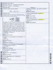 Although Moffat County Commission candidates are listed in the incorrect districts, the Republican Party primary election ballot is valid, county election officials said.