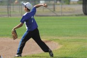 Ulysses Silva, 12, makes a throw after coming in from centerfield to field a ball. Silva plays for the Moffat County Cutthroats, a Triple Crown baseball team from Craig. The Cutthroats play in the 12-year-old division at tournaments despite having an 18-player roster that includes eight through 12-year-olds.