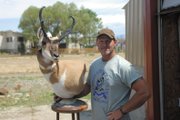 Mark Zimmerman, owner of Bullseye Taxidermy, poses with a shoulder-mount antelope he made, which won the Best in Category award at the Colorado Taxidermist Association competition in Grand Junction. Zimmerman is one of several award-winning taxidermists based in Craig.