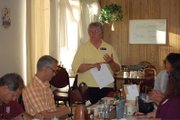 Jo Ann Baxter discusses details of her campaign for state representative for Colorado House District 57 at the Craig Rotary Club’s Tuesday meeting at the Golden Cavvy. Among the issues Baxter will focus on are education, water usage and economic development.