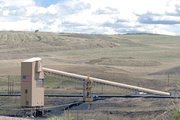 This coal distribution center marks the end of a winding, above ground processing system at Twentymile Mine where coal is eventually loaded onto rail cars for delivery to Hayden Station. The system will remain on Twentymile property after the company moves to the Sage Creek reserve in 2015.