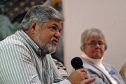 Dave DeRose, Republican candidate for Moffat County Commission in District 1, talks Thursday about bringing redundant broadband internet loops to northwest Colorado during a candidate forum hosted by the Bears Ears Tea Party Patriots.