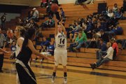 Lisa Camilletti puts up a three during a game in Craig earlier this season. Camilletti scored 13 points and was one of four Bulldogs in double figures as Moffat County beat Grand Valley on Saturday in Parachute. The team is now 9-3 this season.