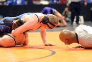 Moffat County’s Jesse DeMoor lost in the championship quarterfinals on Friday at the state wrestling tournament in Denver. He made quick work of his first consolation round opponent, however, earning a quick first-period pin.