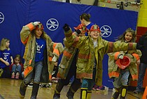 Sandrock Elementary School Firefighter Obstacle Course